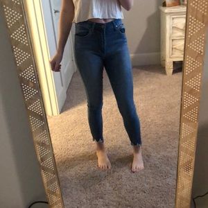 High waisted jeans